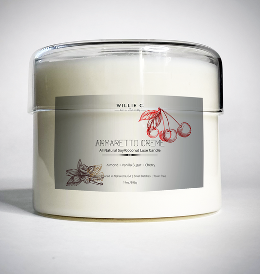 Amaretto Creme -All Natural Coconut Soy Candle - 14 oz.